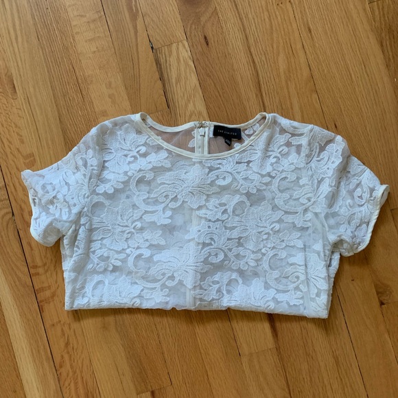 Ivory vintage inspired lace top xs - Picture 2 of 5